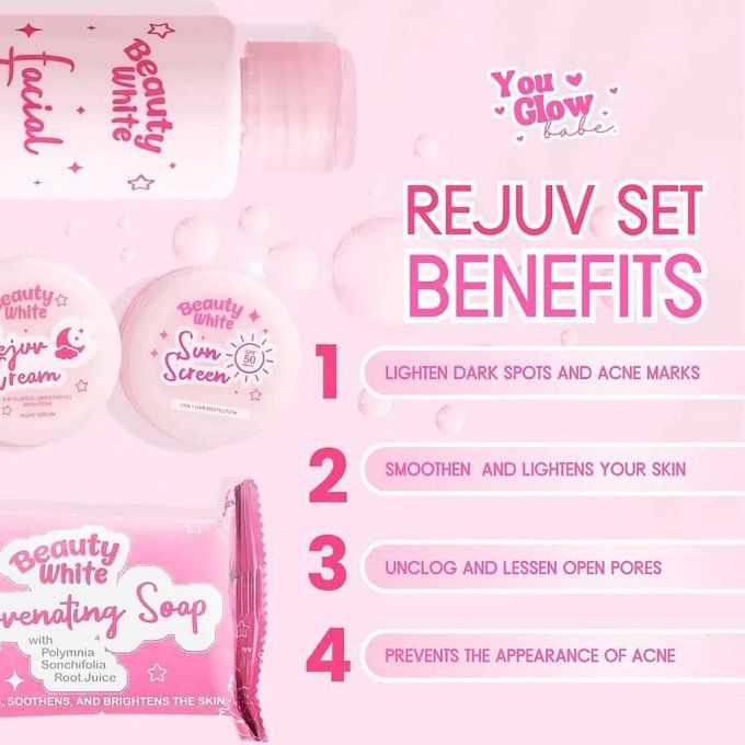 YOU GLOW BEAUTY WHITE SET