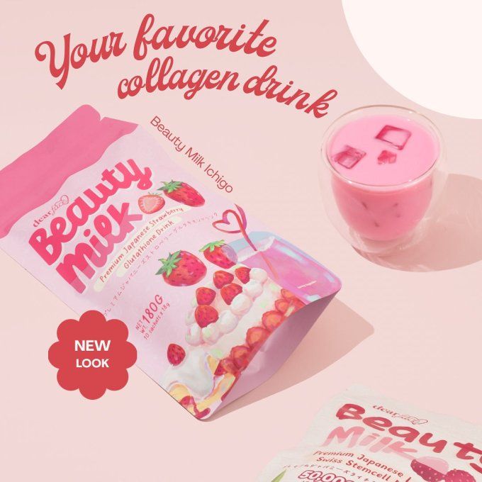DEAR FACE BEAUTY MILK STRAWBERRY